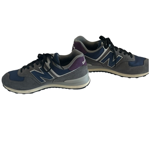 New Balance 574 Men’s Apollo Gray Navy Size 12 Sneaker - Picture 5 of 12